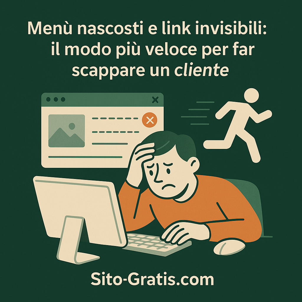 Menù nascosti e link invisibili: il modo più veloce per far scappare un cliente - Foto 1