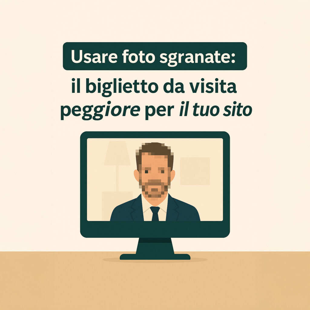 Usare foto sgranate: il biglietto da visita peggiore per il tuo sito - Foto 1